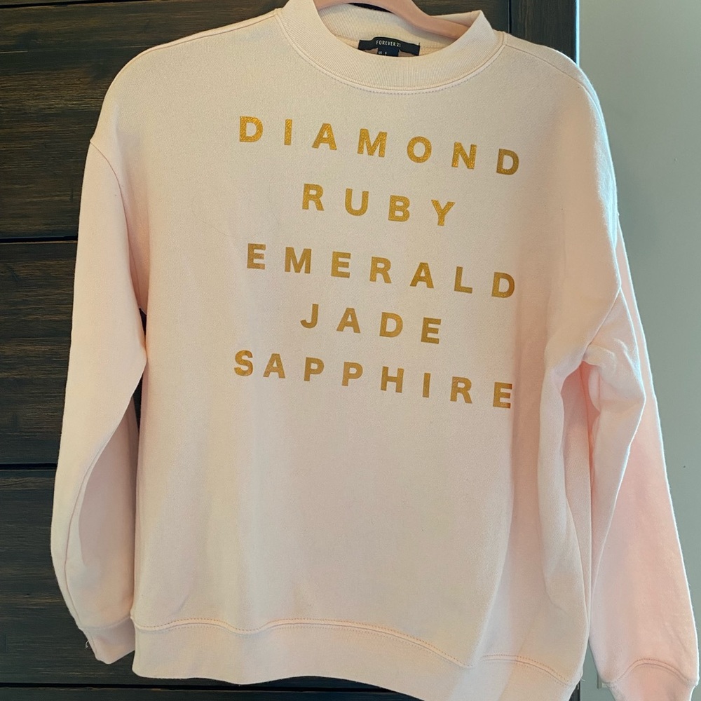 Forever 21 Pink Mock neck sweatshirt
